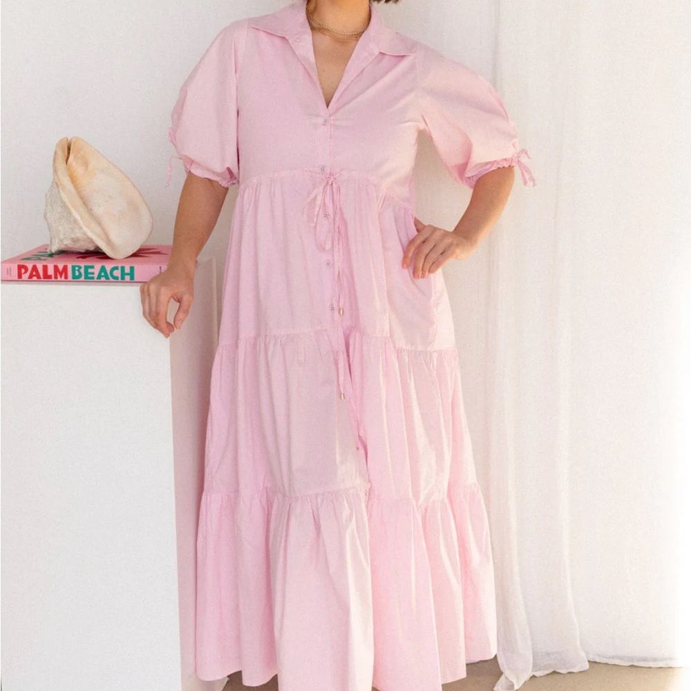 Baiia Harlow Dress in Bermuda Pink size large new with tags